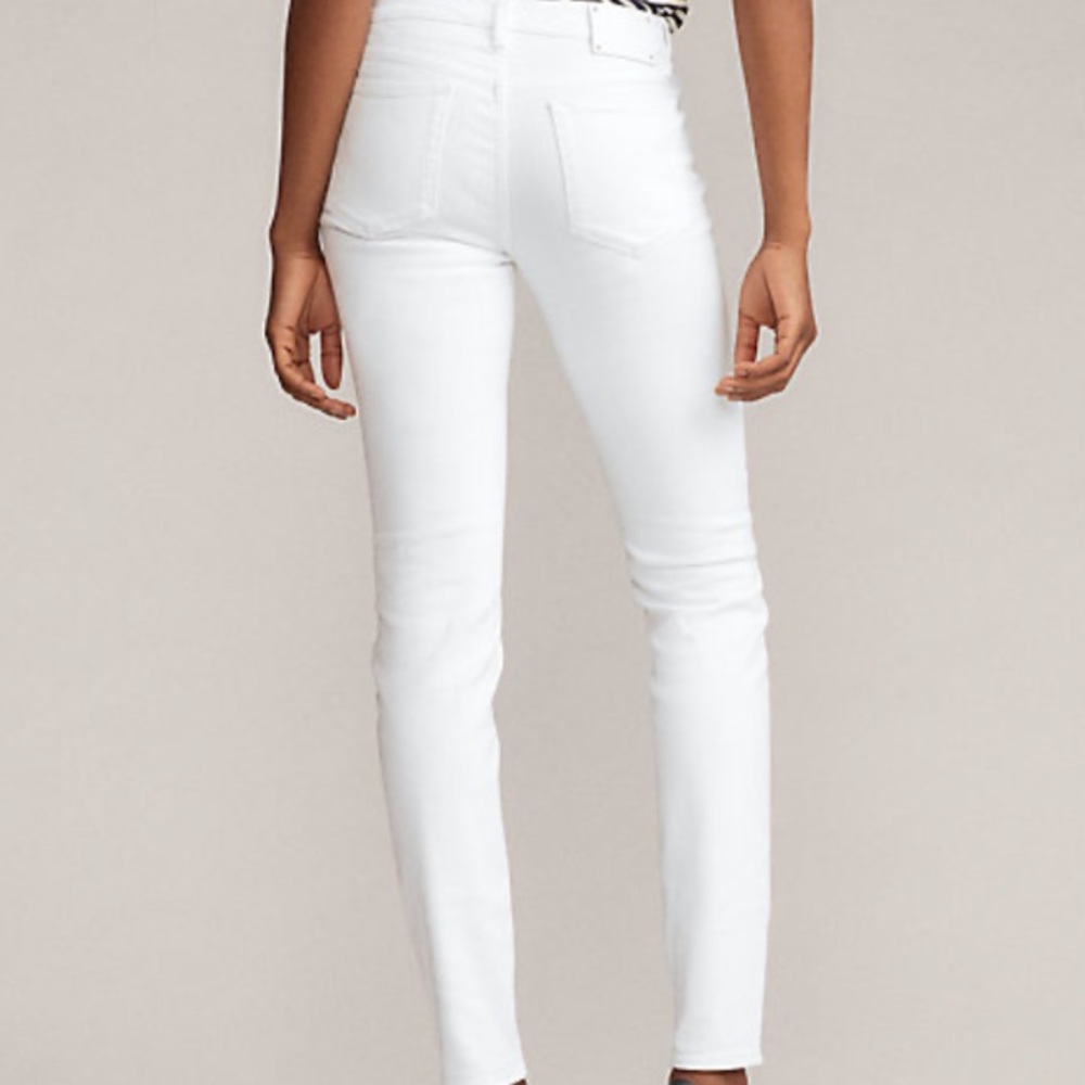 NWOT RL BLACK LABEL 105 CIGARETTE SKINNY JEANS WHITE WASH FIVE POCKETS SIZE 28 - Picture 6 of 11